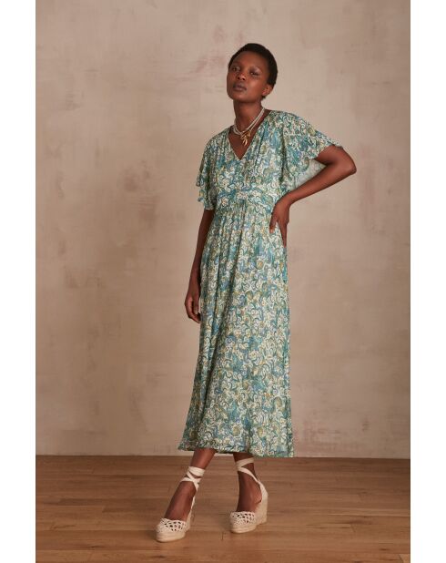 Vestido Lurex Mina con estampado petrolífero
