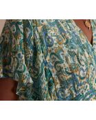 Vestido Lurex Mina con estampado petrolífero