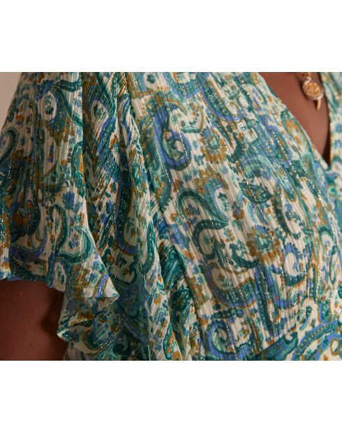 Vestido Lurex Mina con estampado petrolífero