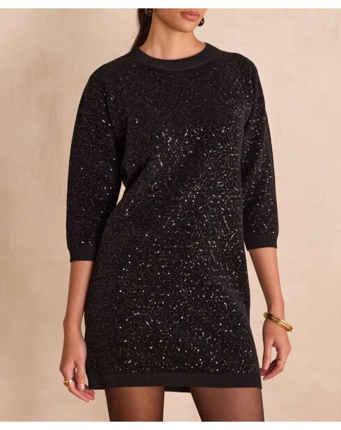 Abito in maglia nera Reveillon