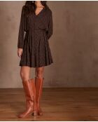 Robe Mabelle imprimée marine