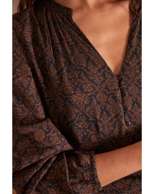 Robe Mabelle imprimée marine