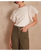 Alena cremefarbenes T-Shirt