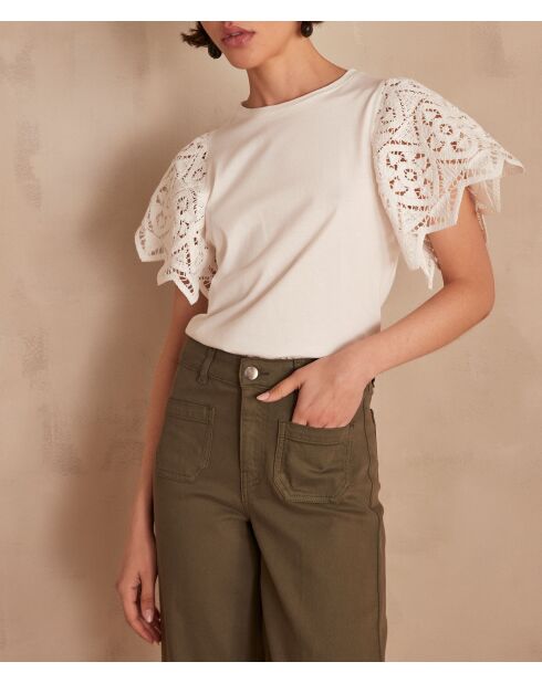 Alena cremefarbenes T-Shirt