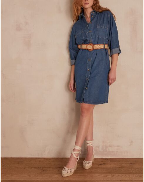 Kleid Adele aus leicht gewaschenem Holz