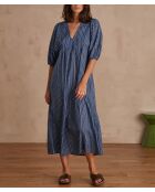 Königsblaues gestreiftes Kleid Marie