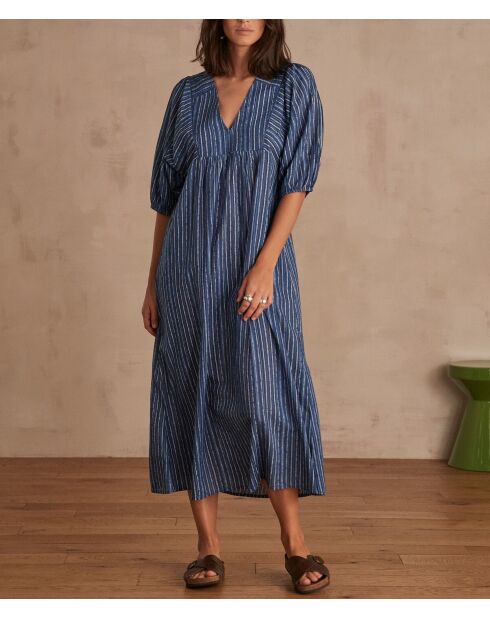 Königsblaues gestreiftes Kleid Marie