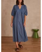 Königsblaues gestreiftes Kleid Marie