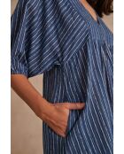 Königsblaues gestreiftes Kleid Marie