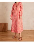 Orangefarbenes bedrucktes Kleid Romana