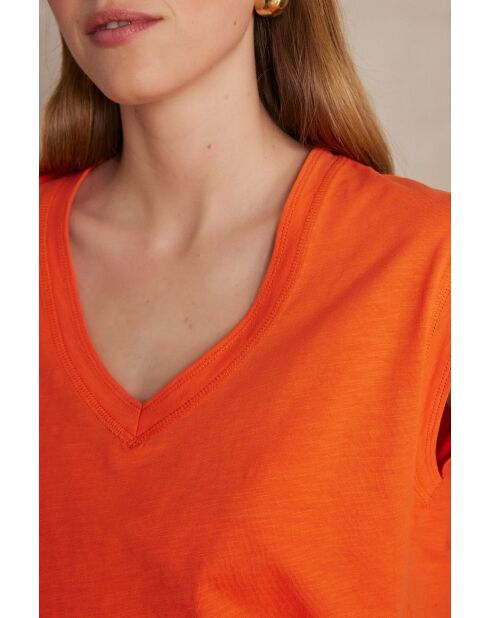 Delya orangefarbenes T-Shirt
