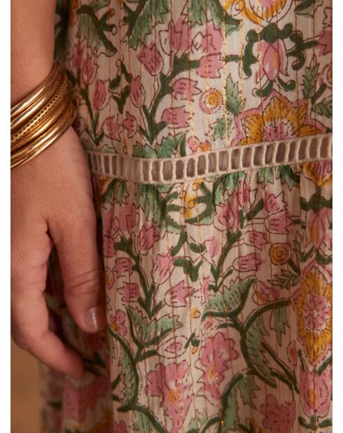 Melina Primerose Kleid mit Lurex-Print