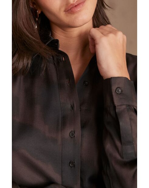 Vestido estampado negro Mirabelle