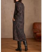 Vestido estampado negro Mirabelle