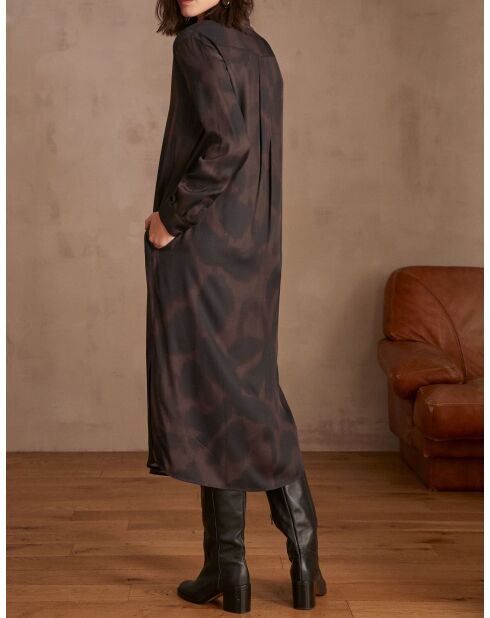 Vestido estampado negro Mirabelle