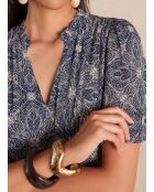 Marineblaues Druckkleid Lana