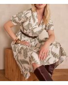 Bedrucktes Kleid Cordelia in Khaki