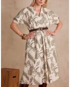 Bedrucktes Kleid Cordelia in Khaki