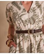 Bedrucktes Kleid Cordelia in Khaki