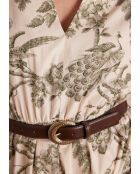 Bedrucktes Kleid Cordelia in Khaki