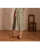 Vestido Mélanie con estampado de hojas