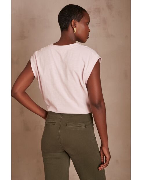 Blassmalvenfarbenes T-Shirt Delya