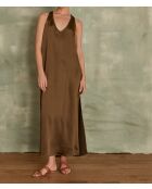 Satinkleid Amie sage