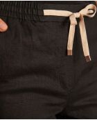 Shorts neri in lino Soanne