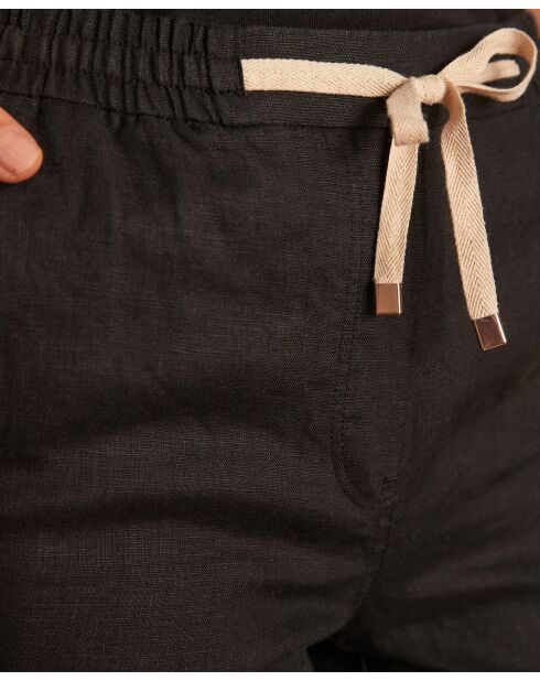 Shorts neri in lino Soanne