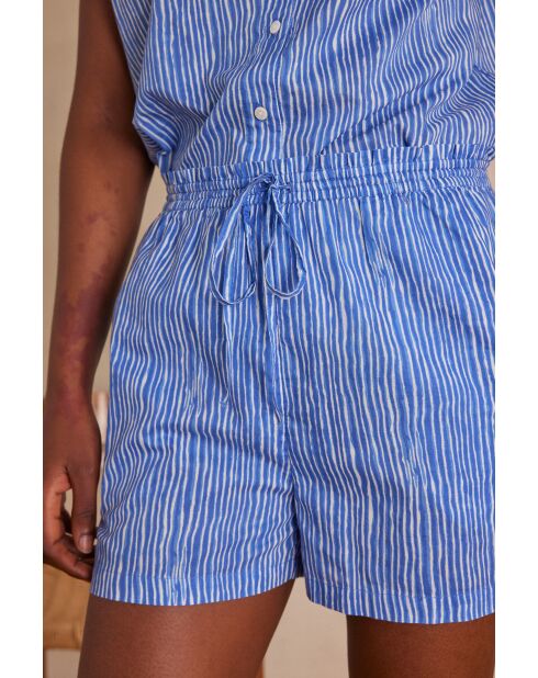 Blaue gestreifte Shorts von Matisse