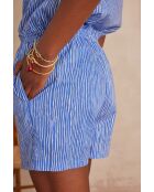 Blaue gestreifte Shorts von Matisse