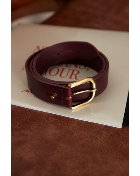Ceinture moyenne Jiva bordeaux