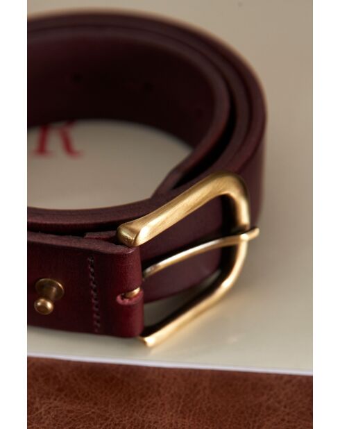 Ceinture moyenne Jiva bordeaux