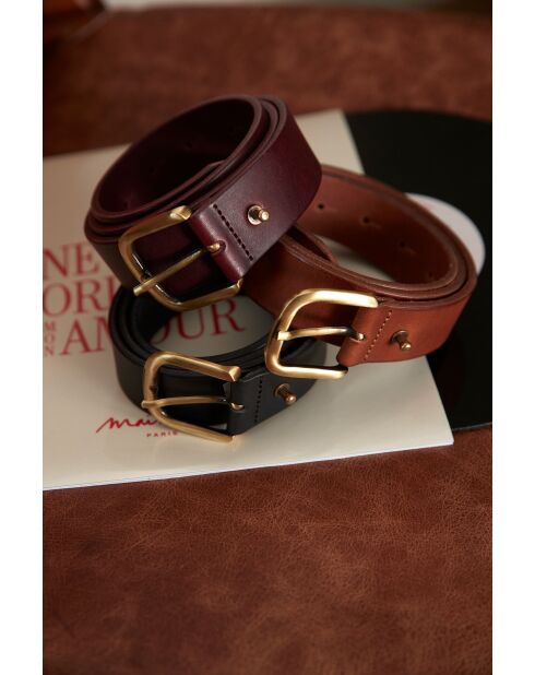 Ceinture moyenne Jiva bordeaux