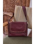 Borsa a tracolla Gaspard in pelle bordeaux