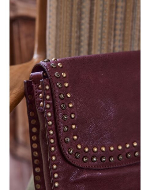 Borsa a tracolla Gaspard in pelle bordeaux