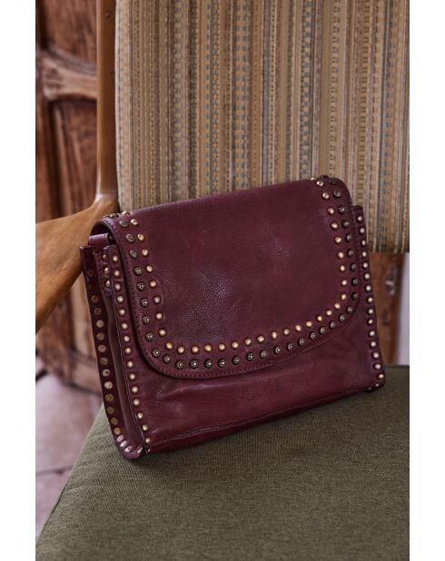 Borsa a tracolla Gaspard in pelle bordeaux