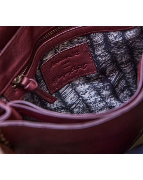 Borsa a tracolla Gaspard in pelle bordeaux