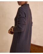 Robe Roxana en maille pétrole