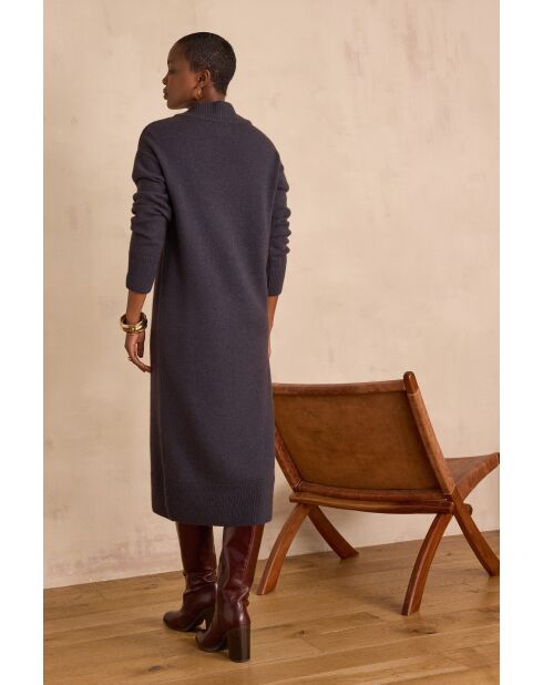 Robe Roxana en maille pétrole