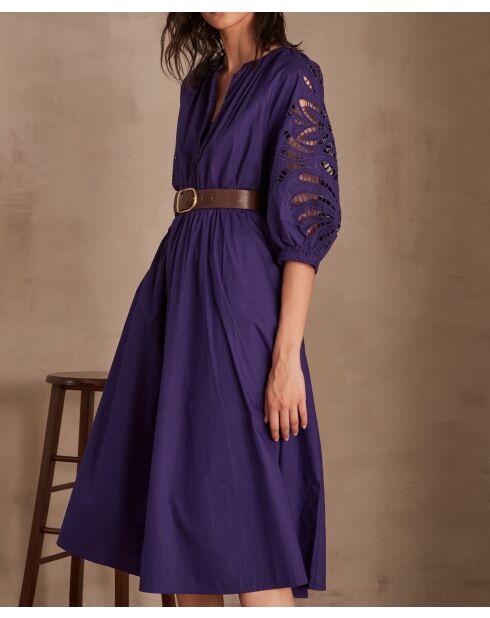 Robe Micha brodée violette