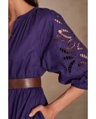 Robe Micha brodée violette
