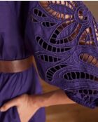 Robe Micha brodée violette