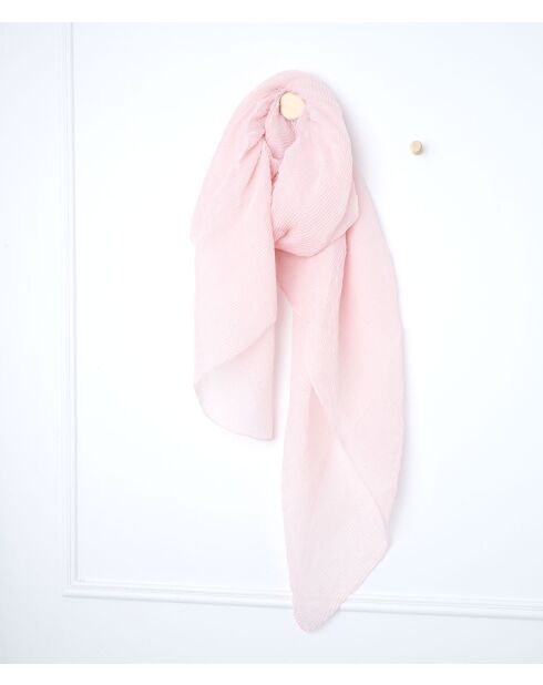 Foulard rose pâle