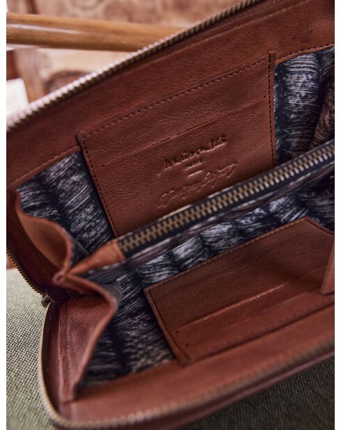 Pochette téléphone Gaspard camel clair