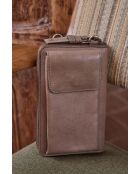 Pochette téléphone Gaspard taupe foncé