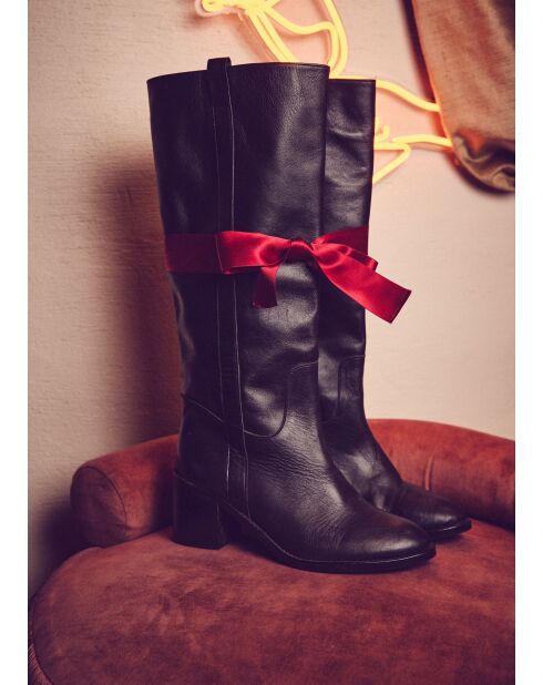 Bottes en cuir Ruddy noires