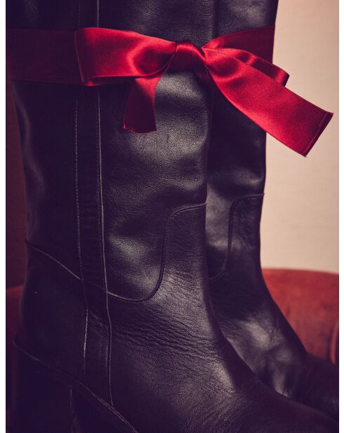Bottes en cuir Ruddy noires