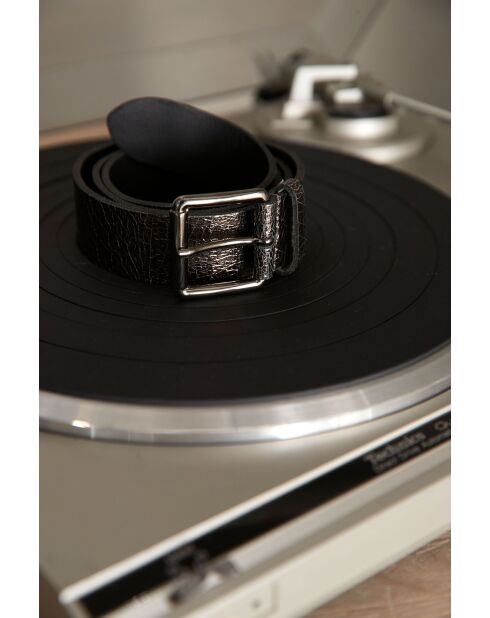 Ceinture moyenne en cuir Jules argentée