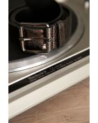 Ceinture moyenne en cuir Jules argentée